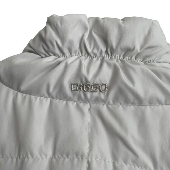 Eddie Bauer EB650 down women's vest in white with side pockets. - Picture 6 of 12